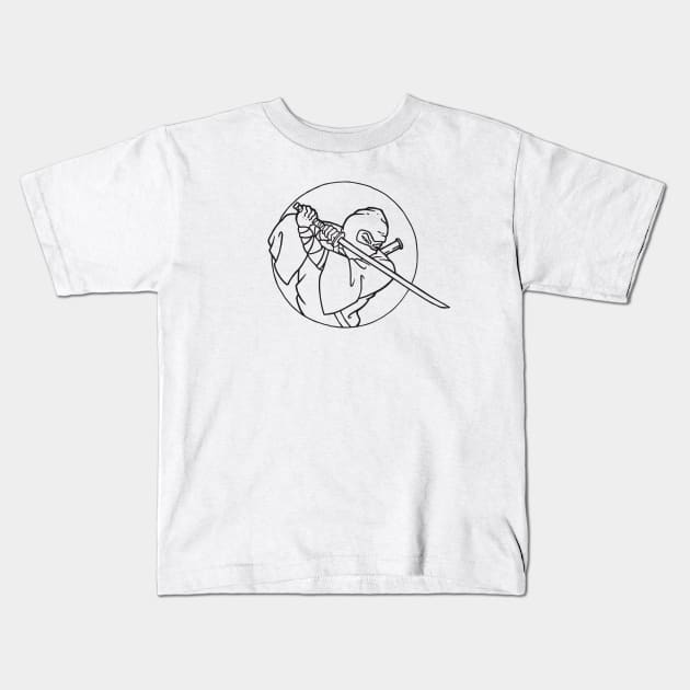 Samurai Ninja Japan Tshirt Kids T-Shirt by evergreen_brand